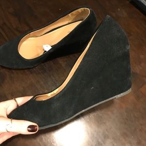 Black Suede Merona Wedges (Size 10 Women’s)